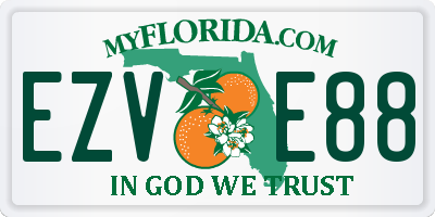 FL license plate EZVE88