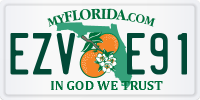 FL license plate EZVE91