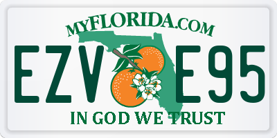 FL license plate EZVE95