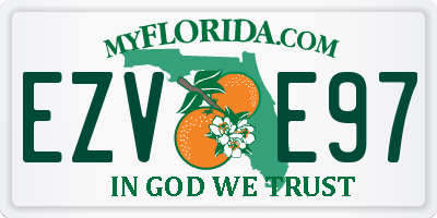 FL license plate EZVE97