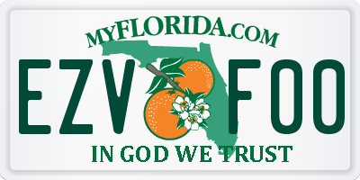 FL license plate EZVF00