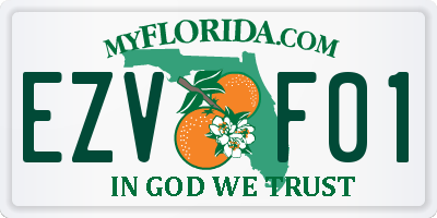 FL license plate EZVF01