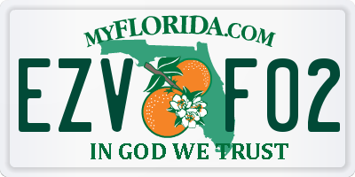 FL license plate EZVF02