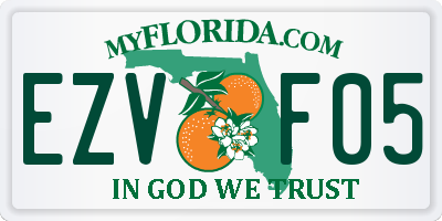 FL license plate EZVF05