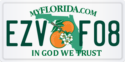 FL license plate EZVF08