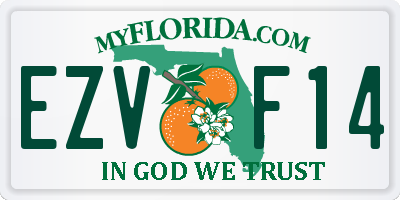 FL license plate EZVF14