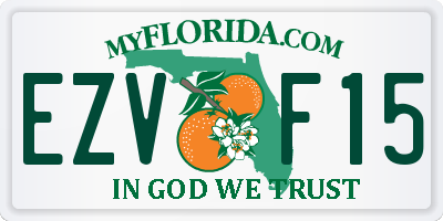 FL license plate EZVF15