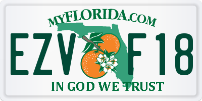 FL license plate EZVF18