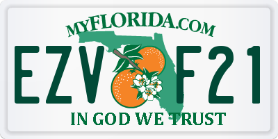 FL license plate EZVF21