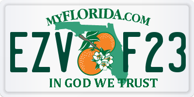 FL license plate EZVF23