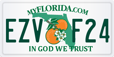 FL license plate EZVF24