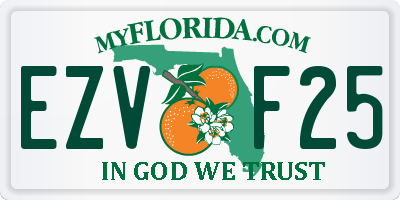 FL license plate EZVF25