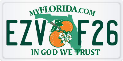 FL license plate EZVF26