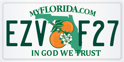 FL license plate EZVF27