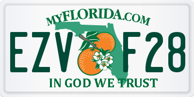 FL license plate EZVF28