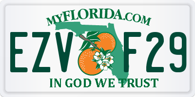 FL license plate EZVF29