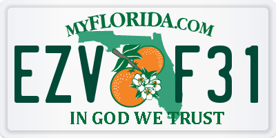 FL license plate EZVF31