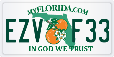 FL license plate EZVF33