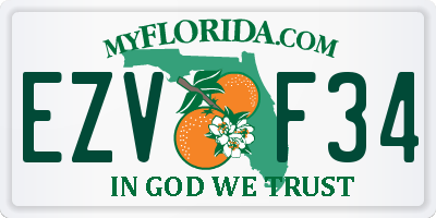 FL license plate EZVF34