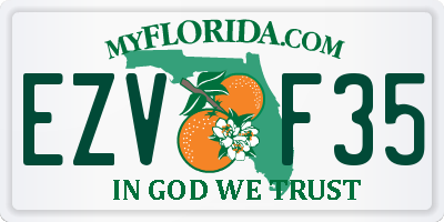 FL license plate EZVF35