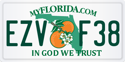 FL license plate EZVF38