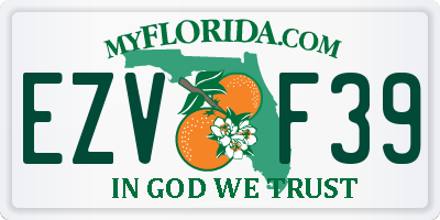 FL license plate EZVF39