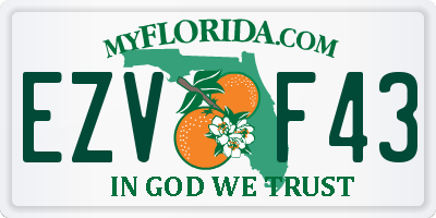 FL license plate EZVF43