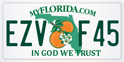 FL license plate EZVF45