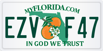 FL license plate EZVF47