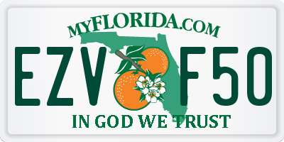 FL license plate EZVF50