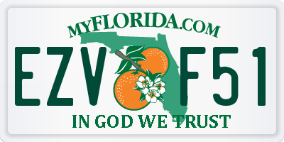 FL license plate EZVF51