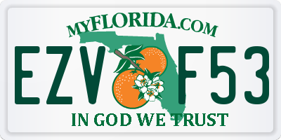 FL license plate EZVF53