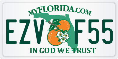 FL license plate EZVF55