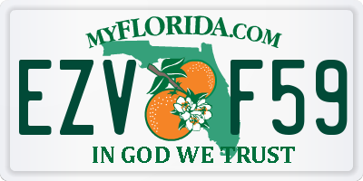 FL license plate EZVF59