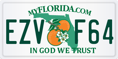 FL license plate EZVF64