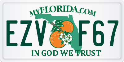 FL license plate EZVF67