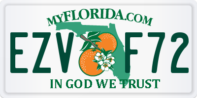 FL license plate EZVF72