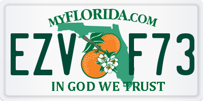 FL license plate EZVF73