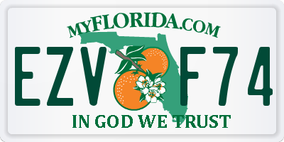 FL license plate EZVF74