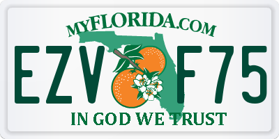 FL license plate EZVF75