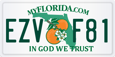 FL license plate EZVF81