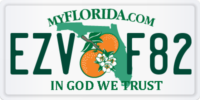 FL license plate EZVF82