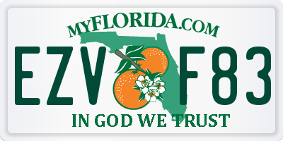 FL license plate EZVF83