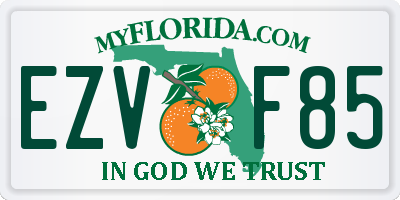 FL license plate EZVF85