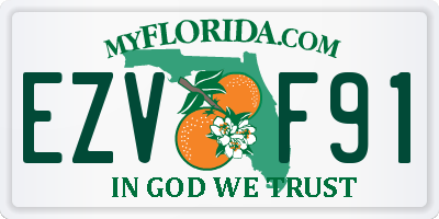 FL license plate EZVF91