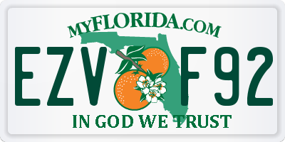 FL license plate EZVF92