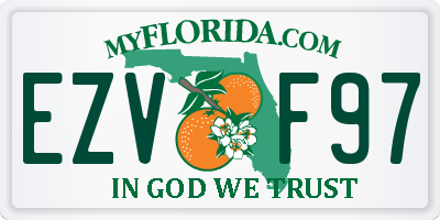 FL license plate EZVF97