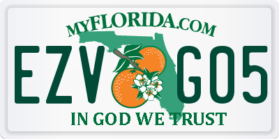 FL license plate EZVG05