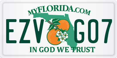 FL license plate EZVG07