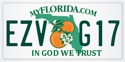 FL license plate EZVG17